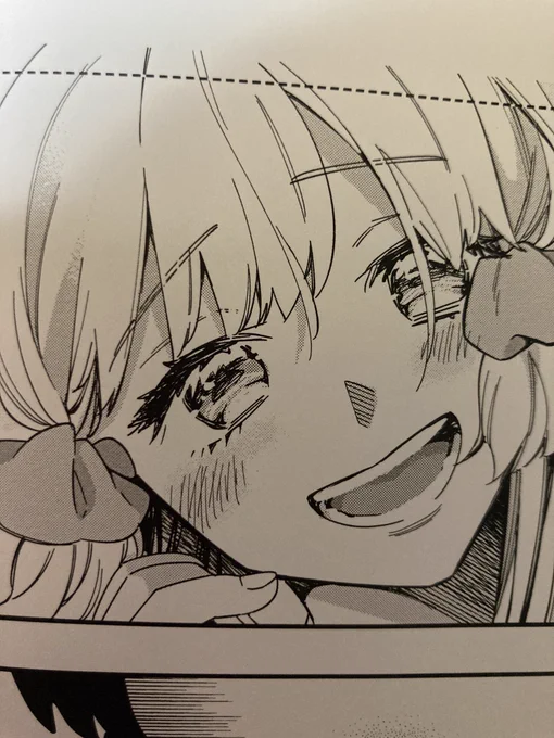 これは完成直前で笑顔に変えたコマ 