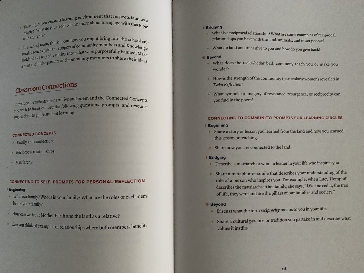 Thank you to all the teachers who are spending their summer preparing to teach new English First Peoples courses this fall.  🧡 This recommendation from Lesley Gunning is SPECTACULAR:  gorgeous art, poetry, and stories with practical action steps for the classroom.