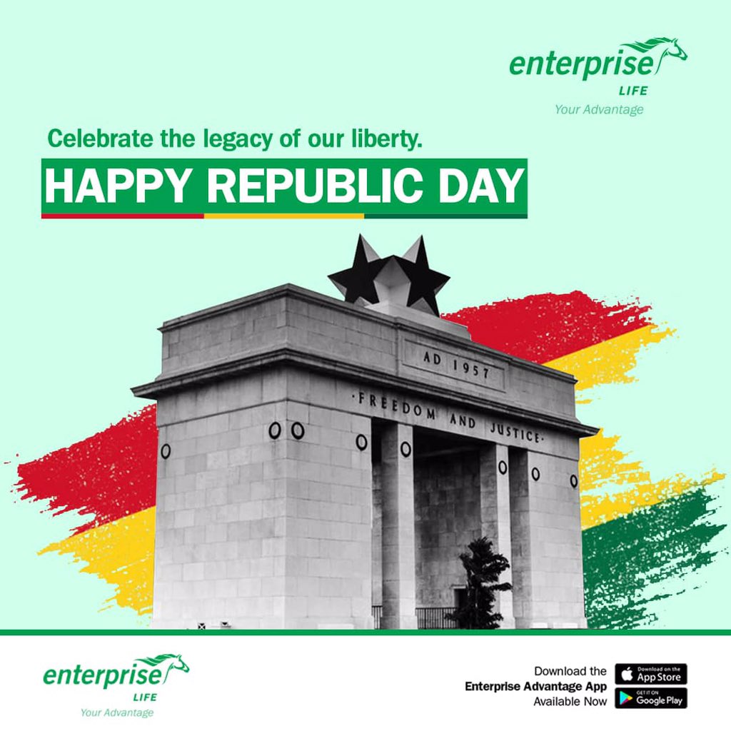 Let’s take advantage of our freedom to bring our dreams to life and make Ghana great and strong. Happy Republic Day! #EnterpriseLife #DigitalEnterprise #YourAdvantage #RepublicDay