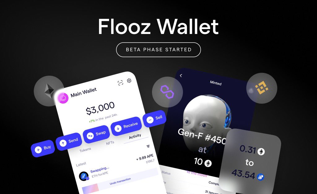 Last chance for you to apply for a seat during the beta testing phase for the @flooz_inc wallet. No, this is not just another wallet. This is the end of MetaMask, simple as that. Join Flooz Discord for more information ℹ️ #byebyemetamask