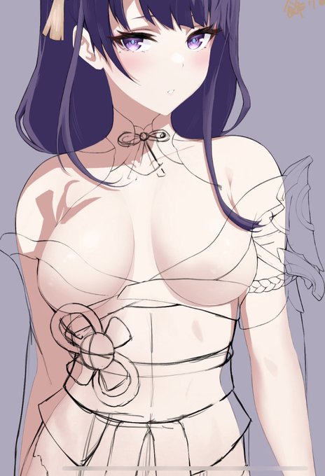 一回裸描いてから服着せるスタイル 