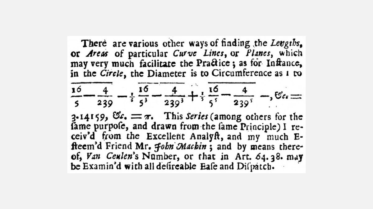 fermatslibrary's tweet photo. The letter π was first introduced to describe the ratio of a circle's perimeter to its diameter by William Jones in 1706. He abbreviated the Greek word περιϕέρεια (meaning “circumference”). https://t.co/LZvIGTvo7Y