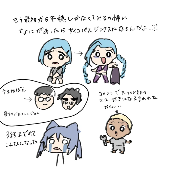 lol始めて11日目 ネトフリはいってアーケイン観た 3話まで ※ネタバレになるかも#LeagueOfLegends #LeagueOfLegendsFanArt 