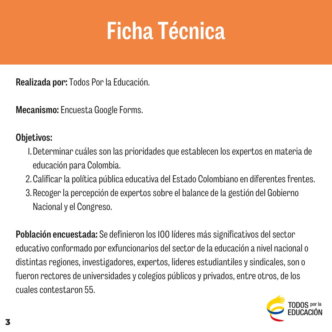 TodosEducacion's tweet photo. Les compartimos acá la ficha técnica de la encuesta 👇🏼 https://t.co/4pqVZVG2Hc