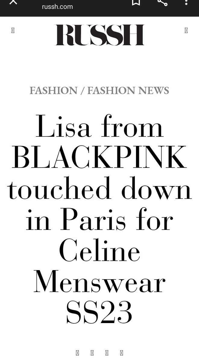 Born2Bredarmy's tweet photo. Russ .Com
"ลิซ่า แบล็คพิ้ง เดินทางถึงปารีส
Celine meanswear SS23
เดือนแห่งคอลเลคชั่น เสื้อผ้าผู้ชาย จบด้วยกระแสตอบรับสูงสุด 
ทำไมจะไม่ละ เมื่อพวกเขาเชิญสมาชิก บพ. แล้วคนไหนละ? เมมเบอร์ ในคำถามนั้นคือ แร็ปเปอร์ ลิซ่า 
ผู้ทำให้การคาดหวังรอสูงมาก -
https://t.co/OY6pD4qHSy
#LISA https://t.co/vLt3MIQo3z