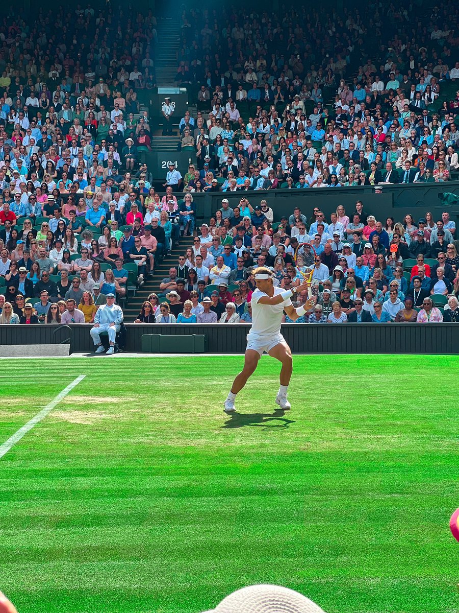 isabellaphilipp's tweet photo. Special thank you to @Adam02144644  and @WimbledonAlerts for their kindness and help during this struggle to get Wimby tix. My view from Centre Court yesterday :) https://t.co/hPGwoeX1S0