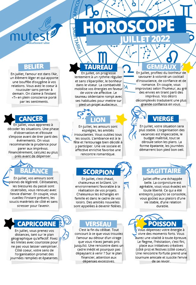 Mutest Horoscope Voici Notre Horoscope Pour Le Mois De Juillet Decouvrez Les Predictions De Votre Signe Astrologique Grace A Mutest Les Signes A L Honneur Ce Mois Ci Sont Gemeaux Lion