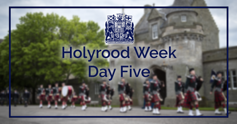 RoyalFamily's tweet photo. Day Five of #HolyroodWeek 

🎉 The Earl of Wessex and Forfar hosted a @DofE Gold Awards celebration at the Palace of Holyroodhouse.