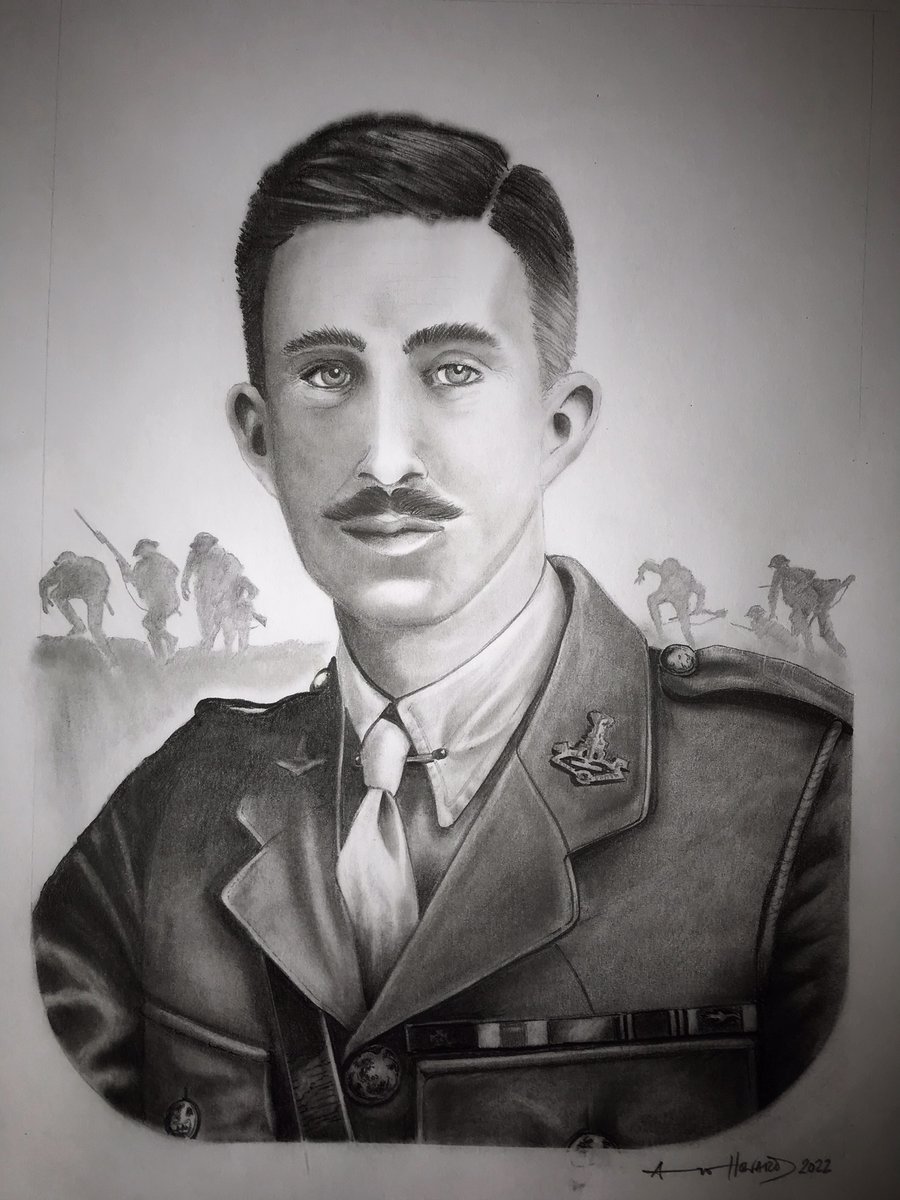 A drawing of a leader who was no Donkey. #LestWeForget #Somme #WW1