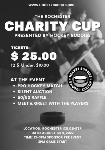 HockeyBuddiesNY's tweet photo. 🚨Tickets On Sale Now🚨

Don’t miss your chance to watch some of the best local (Current &amp; Retired) Pro and Division 1 Hockey players compete on Aug 13th @ the @rochesterice. All proceeds benefiting the Hockey Buddies Org. &amp; Mary Cariola Center. Check out our site to learn more! https://t.co/dH6HMqABF8