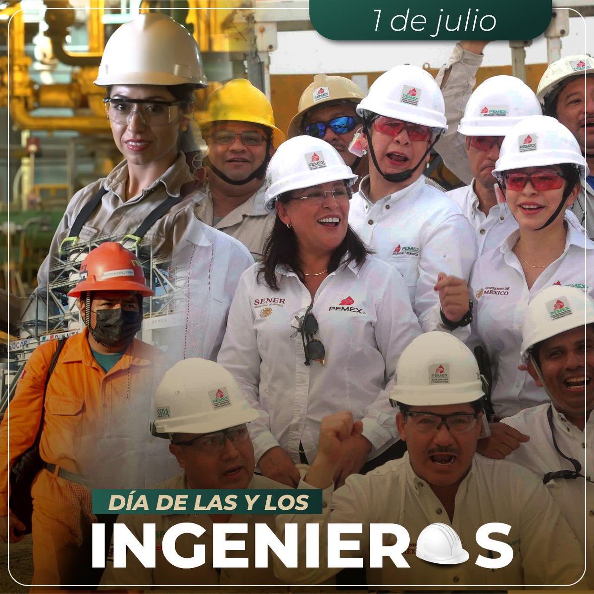 Felicitaciones a las y los Ingenieros mexicanos 👷🏻‍♀️👷🏻‍♂️que diariamente contribuyen al desarrollo del país, y en especial a las mujeres y hombres que con gran espíritu nacionalista han asumido el reto de construir la #RefineríaOlmeca en #DosBocas
#DíaDeLasYLosIngenieros 
🤗❤️🇲🇽