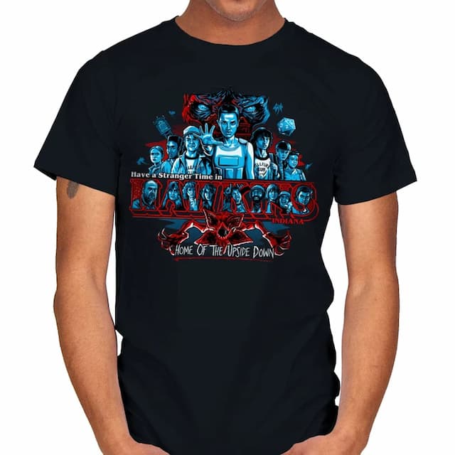 theshirtlist's tweet photo. Have a Stranger Time in Hawkins ... - https://t.co/eKCzpiXpnV Stranger Things t-shirt from @goodidearyan & @riptapparel for just $14! #ChiefHopper #DAObiwan #Demogorgon #DustinHenderson #EddieMunson #Eleven #EricaSinclair #GoodIdeaRyan #JonathanByers #JoyceByers #LucasSinclair https://t.co/Op7RM0jDfY