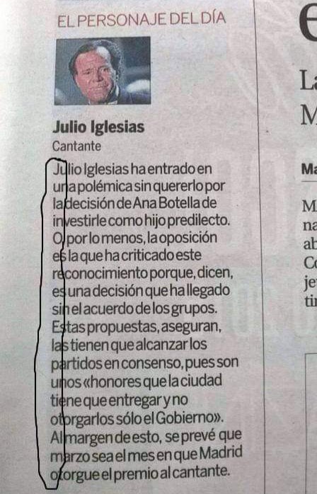 Julio es el Puto Amo
Y el periodista que escribió la nota está para el Premio Pulitzer