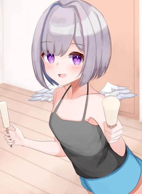 #かなたーと 
「一緒にアイス食べる?」 