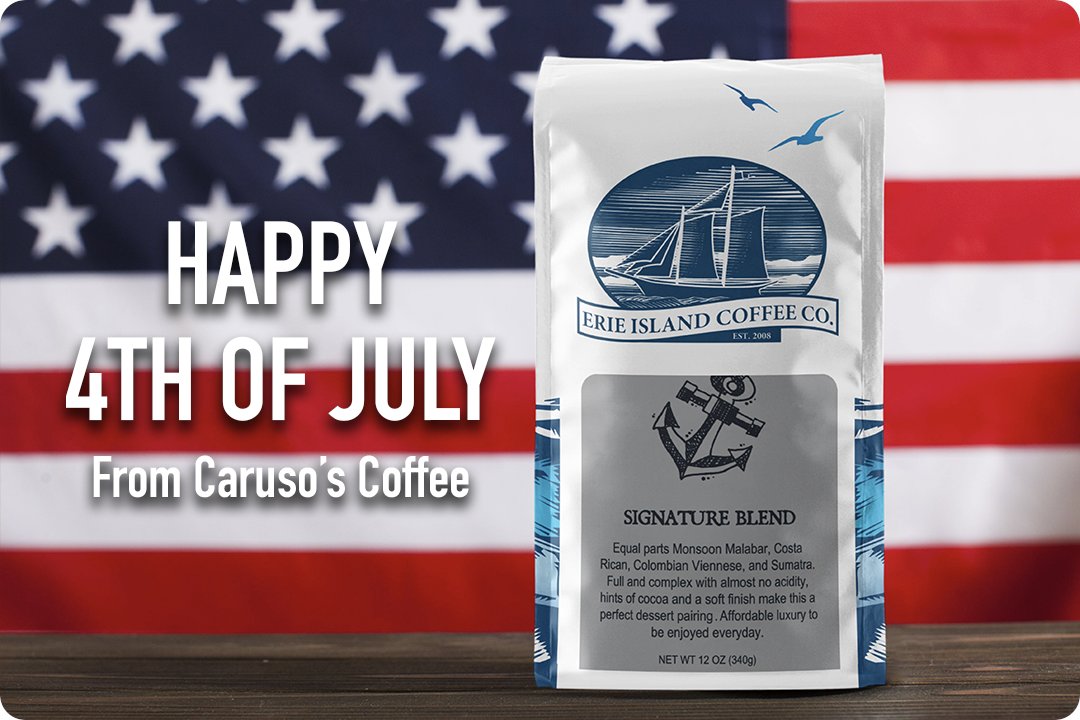 Carusoscoffee's tweet photo. Happy 4th of July from Caruso's Coffee!

Celebrate this weekend with 20% off on bags of ground coffee!

https://t.co/tEzPTcuBL4 https://t.co/H9wNAROI2g