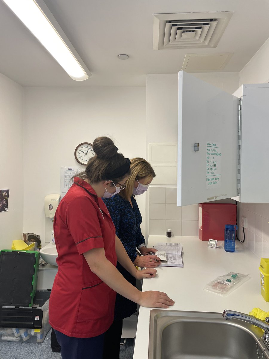 @ErskineCharity Quality Improvement Assistant Ashley supporting pharmacist Gillian during a visit to Erskine Glasgow.  Just one way we support our care staff in their roles.  @dtbarron @Pollybird1 #carehomenursing