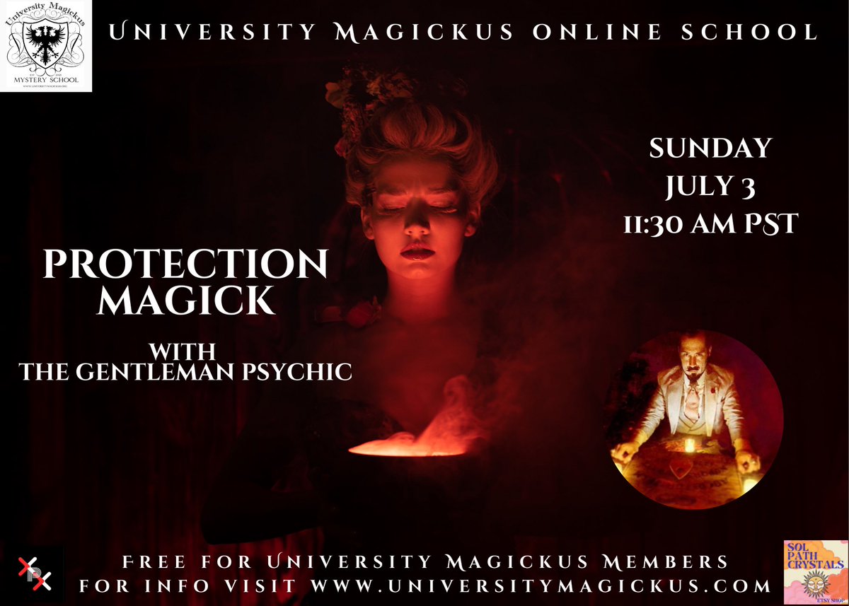 eventbrite.com/e/protection-m…  Free for university magickus members using the membership allowance, for info visit patreon.com/universitymagi… There are constant energies that are exchanged between everyone on the planet, whether positive or negative.