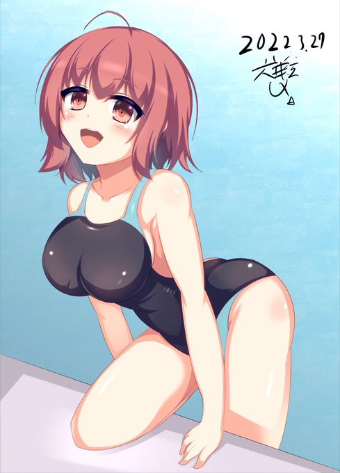 「いっしょに泳ごうよ!」
うちの子なづなちゃんのホットなお誘い #イラスト好きな人と繋がりたい 