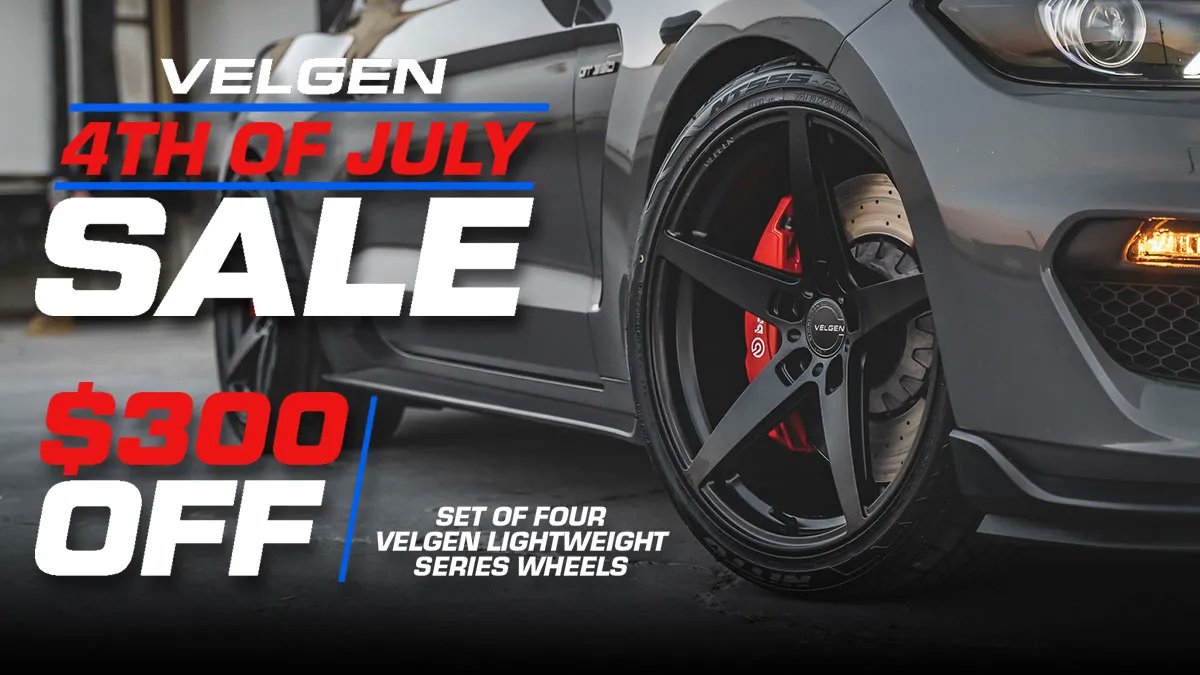 We're lining up with tons of sales for #4thOfJuly! Come and save on @steedaautosport @ROUSHPerf, @Velgenwheels, @alpharex_usa and more! Shop your favorite brands and save! buff.ly/3Anb0jN