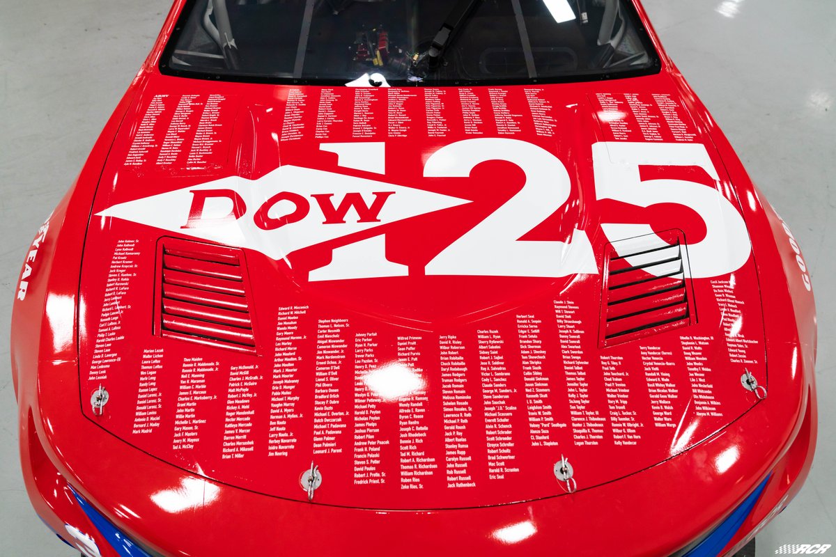 RCRracing's tweet photo. The #DowSalutesVeterans program has become a staple of RCR’s relationship with Dow, and a powerful platform to recognize Dow’s commitment to the virtues of military service. Come see the #3 in person at the @dowgbli July 12-17 in Midland, Michigan. #Inclusion #DowScienceFriday https://t.co/CX0slUddBm