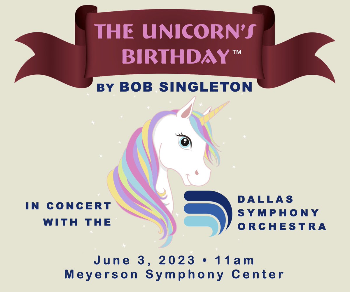 BSingletonMusic's tweet image. I can announce it now! The Dallas Symphony Orchestra has commissioned me to write an entire concert for their "My DSO Concert" series. I'm humbled that this prestigious symphony orchestra has chosen me to take on this musical event. #theunicornsbirthday