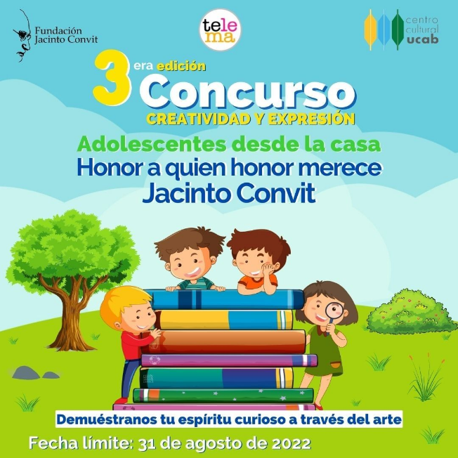 jacintoconvit's tweet photo. La #FJC en alianza con el @CulturaUCAB y @telema24 les invitan a participar en la 3ra edición de #AdolescentesDesdeLaCasa. Anímate a participar y conoce más en las redes de las instituciones aliadas.
¡Despierta tu creatividad y acércate a la ciencia a través del arte! https://t.co/5YG578iC4T