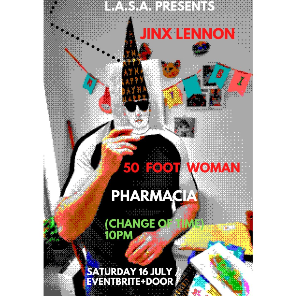 Very excited to have 50 Foot Woman joining us for the Jinx Lennon show on 16th of July. Doors have been pushed to 10pm so we can all go see Arab Strap the same night! Tickets here - bit.ly/3Nus9uU