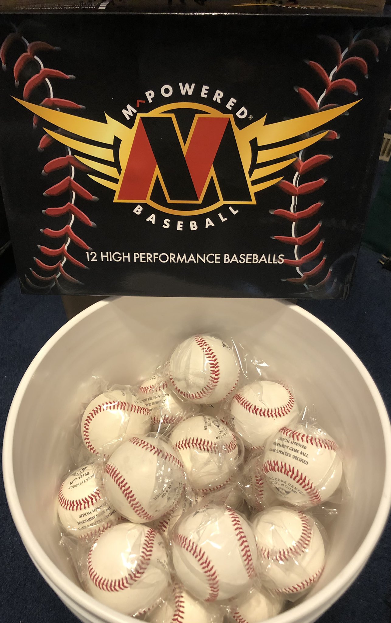 Premium Leather baseballs Mpowered 1212B Mid Seam Game Balls 2 Dozen New 24 