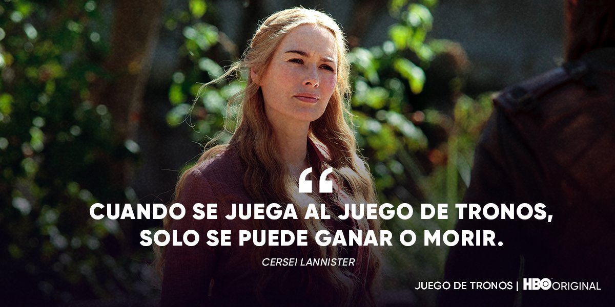 HBOMaxLat's tweet photo. Cersei resume la serie entera en una sola frase.
¿Cuál es tu frase favorita de Juego de tronos? 👑 #ReviveWesteros https://t.co/hOJCBZBrz0