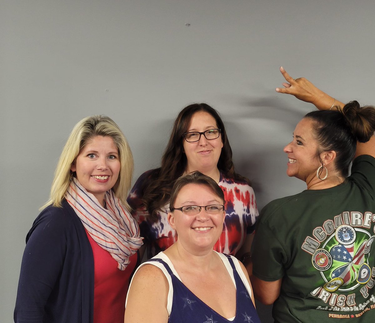 Fidelityoncall's tweet photo. Happy Birthday America from some festive dressed office team members! #4thofJuly  #fidelityoncall #travelhealthcare https://t.co/arDsn85zN7