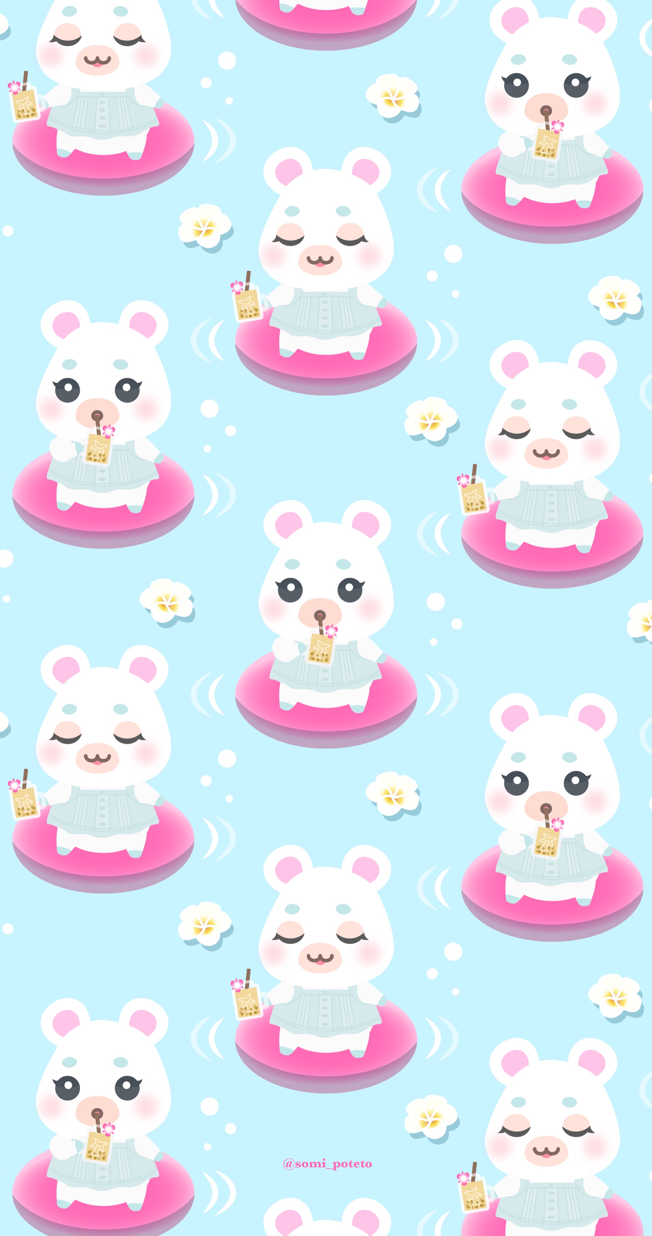 あつ森イラスト 総柄壁紙 Twitter