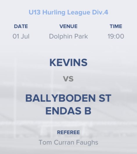 KevinsHurling's tweet photo. Best of luck to our Under 13 hurlers in tonight’s league game against @Bodengaa. It’s at home in #DolphinPark so it’d be great to have some local support #VillageInTheCity #CaoimhínAbú https://t.co/FO7JCZiQW2