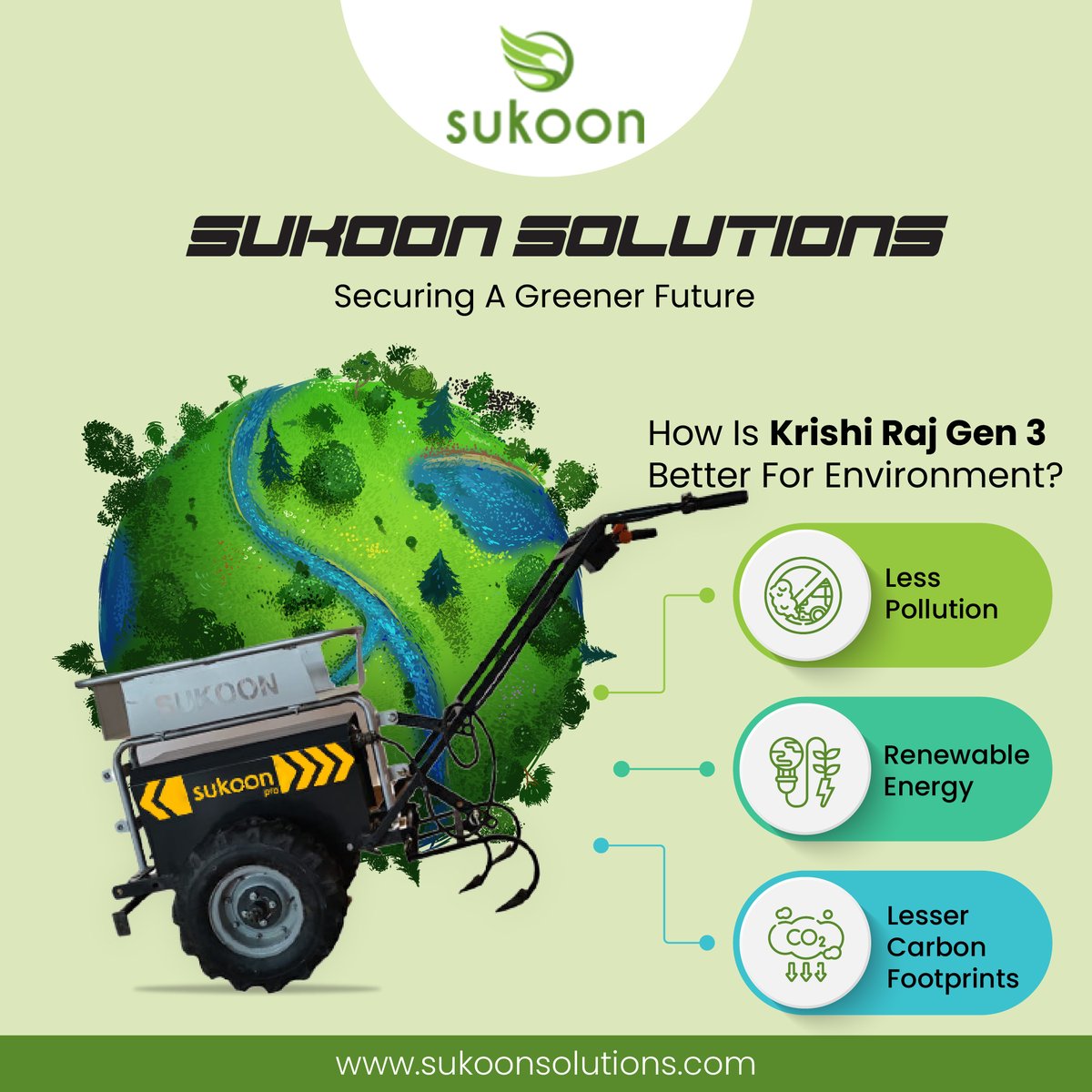 sukoonsolutions's tweet image. Make your order now and give your contribution in a greener future 🌱🌏

For any queries or orders:
👉Reach us at +91 9513319746
✅ Visit: sukoonsolutions.com

#electricvehicles #krishirajgen3 #multiutilityfarmingtool #farmer #farmingequipment #madeinindia #sukoonsolutions