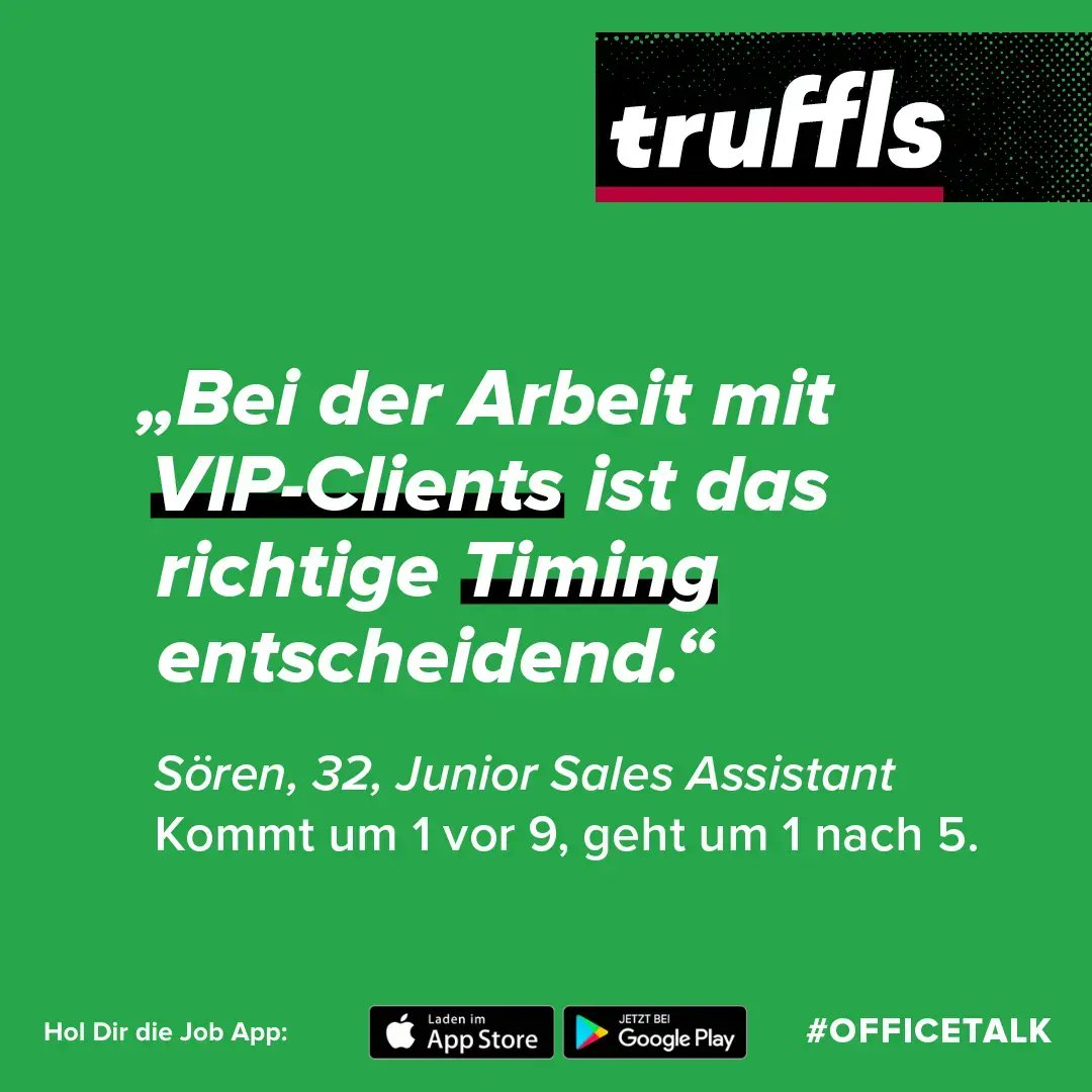 truffls's tweet photo. Timing ist einfach everything 😉 #truffls #jobapp #officetalk #freitag #timing https://t.co/iZifElu42g