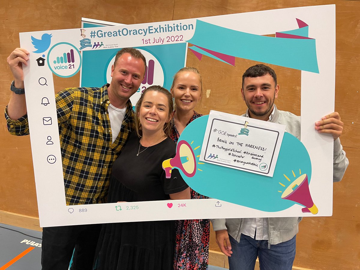 hayfield_school's tweet photo. An amazing day at the #GreatOracyExhibition today with @voice21oracy. Lots of inspirational ideas and  approaches to equip our students with the oracy skills to succeed. #KindnessandDecency #StrongWorkEthic #Learningthroughtalk https://t.co/hBaK3XLGEq