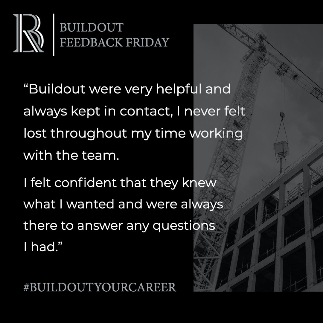 👣  You should feel confident that there's always someone on hand to support you and answer any questions you have whilst you are navigating a change in your career.

It is a big decision after all.

We know that.

#buildoutyourcareer #buildout #construction