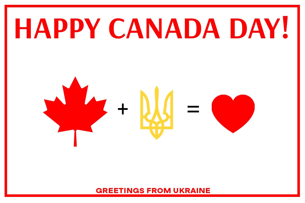We wish all Canadians happy #CanadaDay2022! Thank you for strong standing with Ukraine. Our partnership &amp; friendship have strong cultural &amp; historical background, we share common values &amp; now 🇺🇦 is defending them. Grateful for sincere support - Ukraine will never forget it!