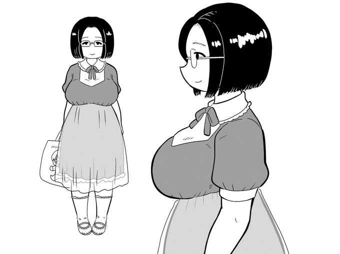 元になったオタク女(おっぱいはさらにでかくした) 