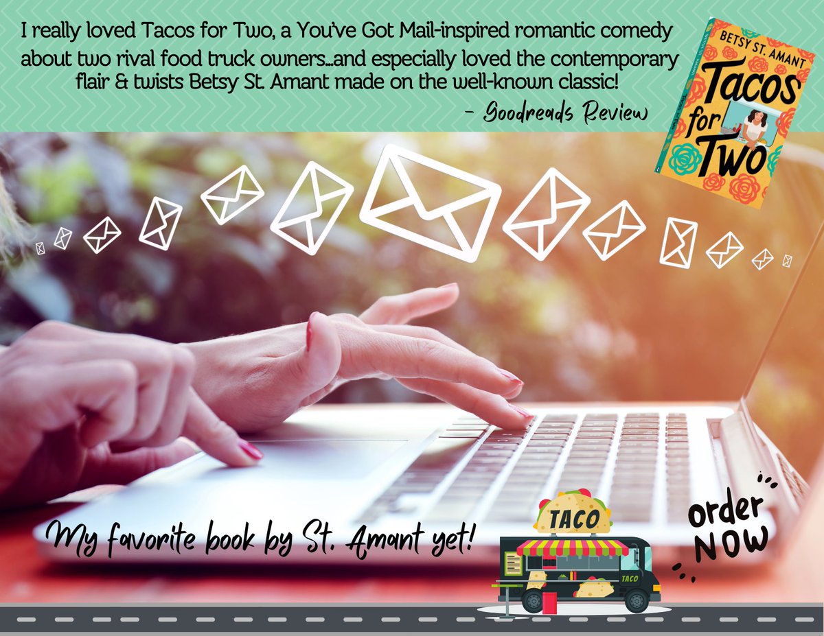 betsystamant's tweet photo. A lot of professionals tell authors not to read their reviews. But then I would miss gems like these quotes! I'm glad I'm not "professional" ;)  #writingcommunity #reviews #TacosForTwo #books #romcoms #romancenoveles #fictionnovels @RevellBooks #booklovers #foodtruck #tacotime https://t.co/UT6XodyeXr
