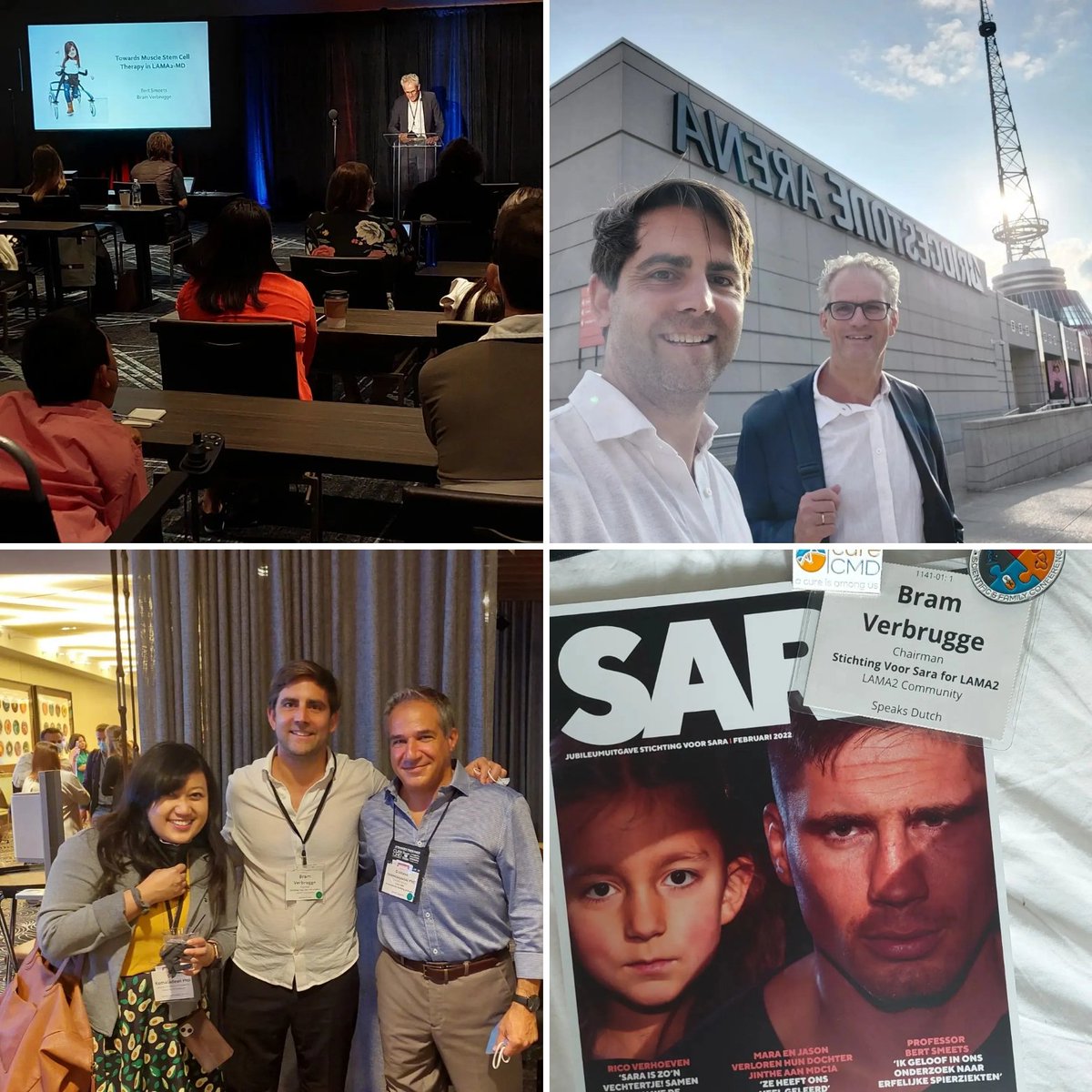 Dankzij <a href="/VoorSara/">Stichting Voor Sara</a> vindt er veelbelovend onderzoek naar Lama2 plaats in NL en dus geven we een presentatie op de SciFam conferentie van CureCMD in Nashville. Samen met professor Bert Smeets, mede namens Lama2 Europe om te werken aan een gezondere toekomst voor alle patiënten 💪❤