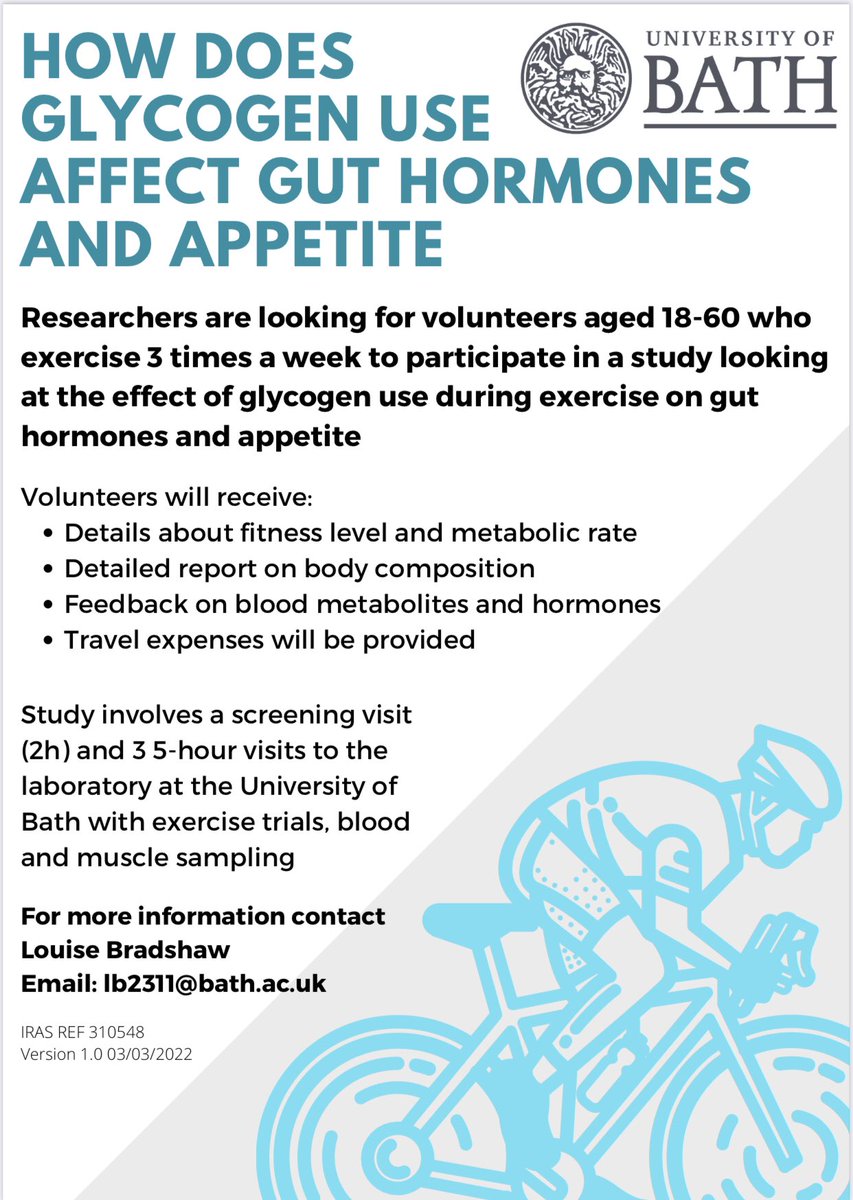 Louise Bradshaw (@lfbradshaw) on Twitter photo Now recruiting for the first study of my phd! Please share and get in touch if interested. <a href="/UniofBath/">University of Bath</a> <a href="/Gonzalez_JT/">Javier Gonzalez</a> Now recruiting for the first study of my phd! Please share and get in touch if interested. <a href="/UniofBath/">University of Bath</a> <a href="/Gonzalez_JT/">Javier Gonzalez</a>