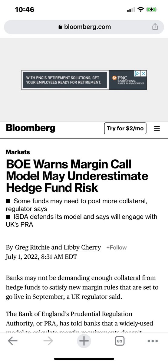 DonnahueGeorge's tweet photo. Bank of England wants the Hedgies to put up more collateral in order to limit their risk. Does BOE see market collapse on the horizon and want to protect their bottom line? SEC DOJ any comments? @DOJCrimDiv @SECGov @FBI @POTUS @RepMaxineWaters @CGasparino @cvpayne @CNBC @CNN https://t.co/N2ByikHunz