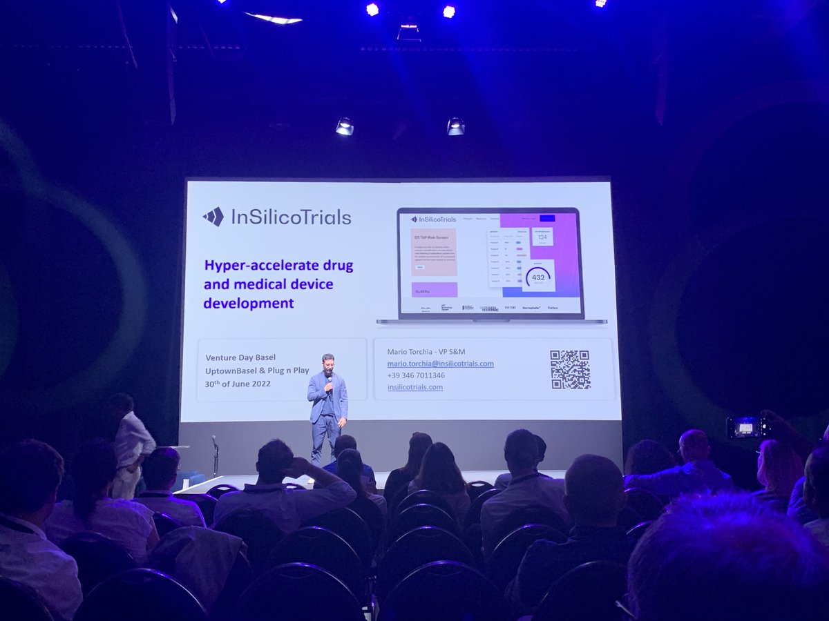InSilicoTrials at the 𝕍𝕖𝕟𝕥𝕦𝕣𝕖 𝔻𝔸𝕐 𝔹𝕒𝕤𝕖𝕝 

Our Vice President Mario Torchia pitched and shared our vision and unique #cloudplatform where powerful #computational models are made available to the #healthcare industry in an easy-to-use and cost-effective manner.