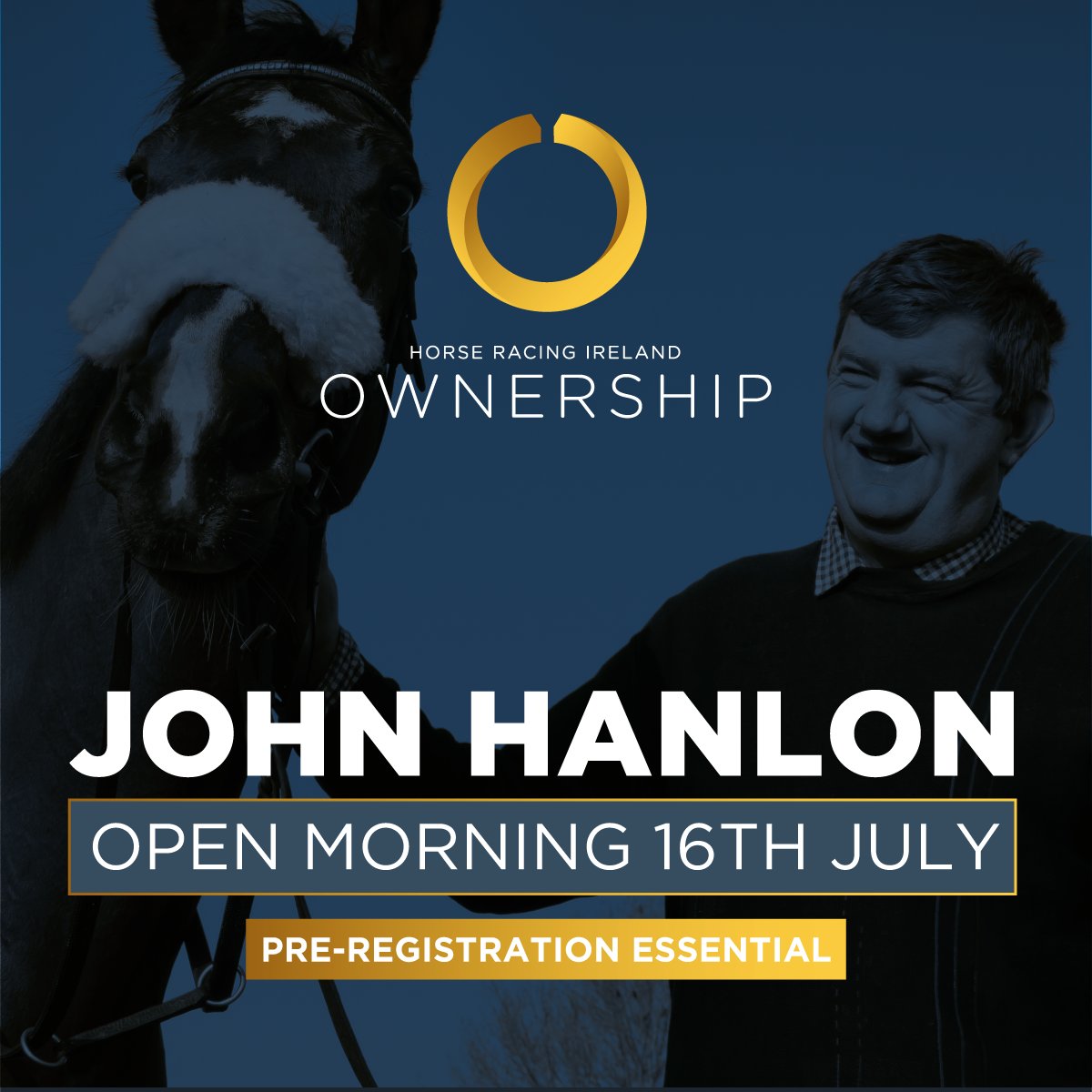 Meet trainer John 'Shark' Hanlon & get the opportunity to see his training facilities & meet his stable stars at his Open Morning on Saturday 16th July. This is a free event but you must pre-register over here⬇️ bit.ly/3NCfMNc #OpenDay