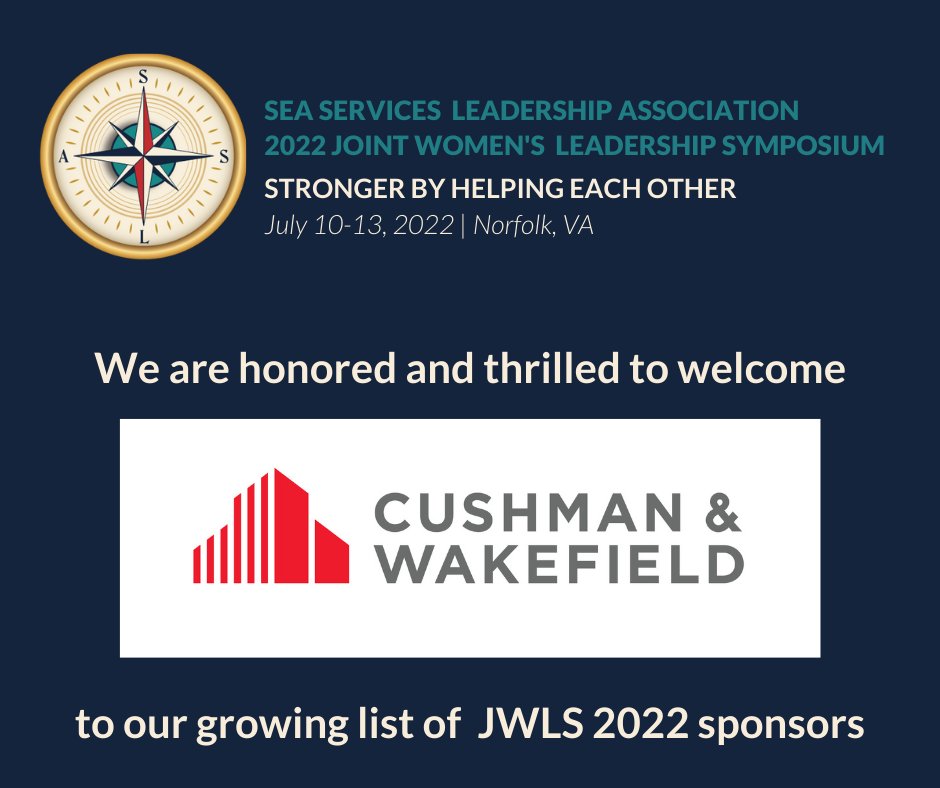 SeaServiceLead's tweet photo. Can't wait to see Cushman &amp; Wakefield in Norfolk this month!

#JWLS2022 #MilitaryWomen https://t.co/CULIM4RGtP