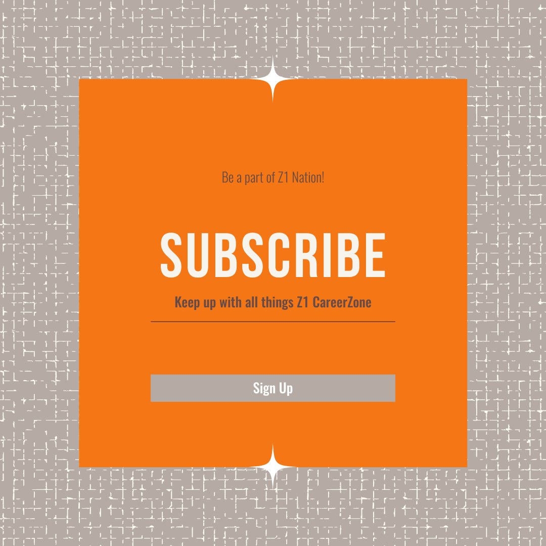 z1careerzone's tweet photo. Want to keep up with all things Z1CareerZone and be a part of Z1 Nation? Click below to subscribe to our email list today!

https://t.co/hdhflIFjSI

#careercoaching #careerrcoach #newcareer #investinyourself https://t.co/nlghiH7Jc6