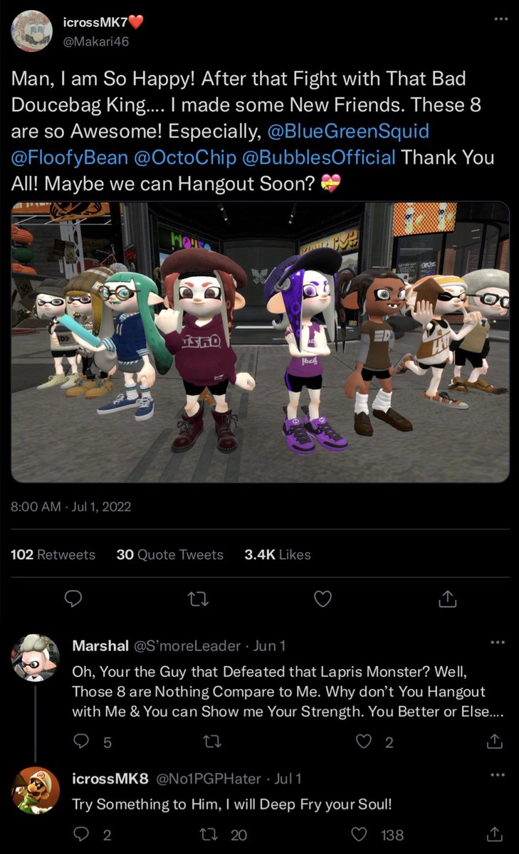 SuperAndyYo19's tweet photo. After the Events of #SuperShellArc Plushafied Magic… icrossMK7 made some New Friends! ^^
But, Due to His Strength…. Marshal wants to Learn it. He Better Watch it @Emerald20123 https://t.co/jgNn5mIuMA