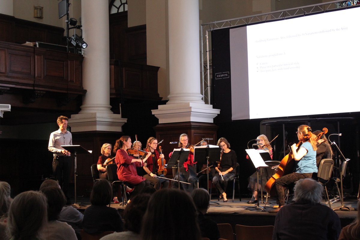 SpitsMusic's tweet photo. Wow! Last night's opening festival event was splendid!
Here's Professor James Sparks and @CityLdnSinfonia, in the beautiful @ccspits. Great time discussing the mathematical genius of Bach, illustrated by a performance of the Goldberg Variations.🎶 https://t.co/2pTjYKLDrb