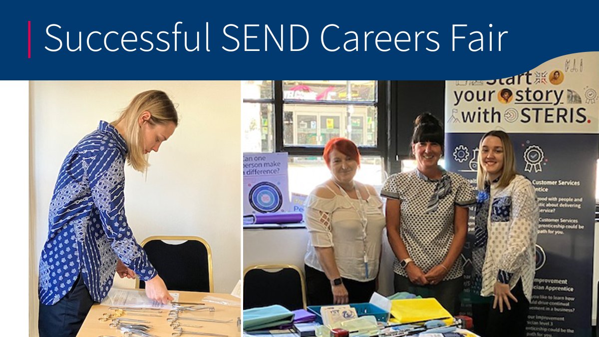 On the 16th of June our Training Team attended a Careers and Advice Event for SEND (special educational needs and disabilities) in Sheffield where they met SEND students from across South Yorkshire to offer career advice and promote the STERIS IMS Apprenticeship Programme.