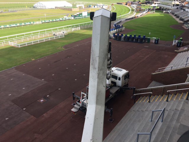 Our #mewps showing off their versatility this week #telecoms #roofwork #banners #repairs